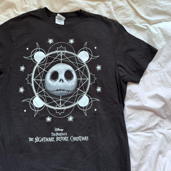 nightmare before Christmas Celestial jack skellington black graphic tee sz m - Picture 2 of 8